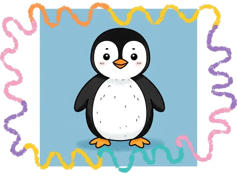 how to draw a penguin easy