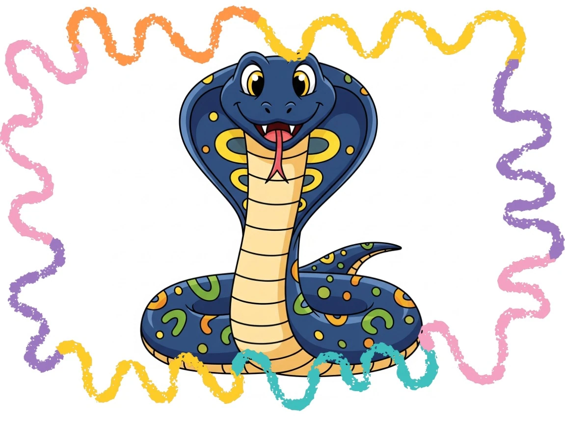 how to draw a snake easy