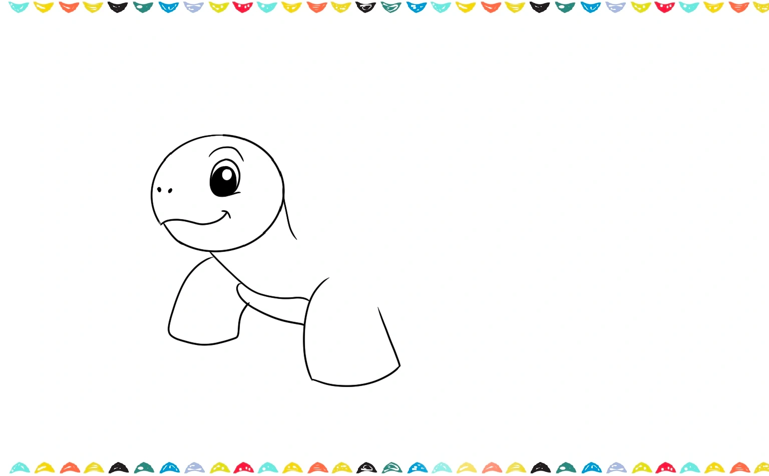 sketch the front legs for the turtle drawing step 4