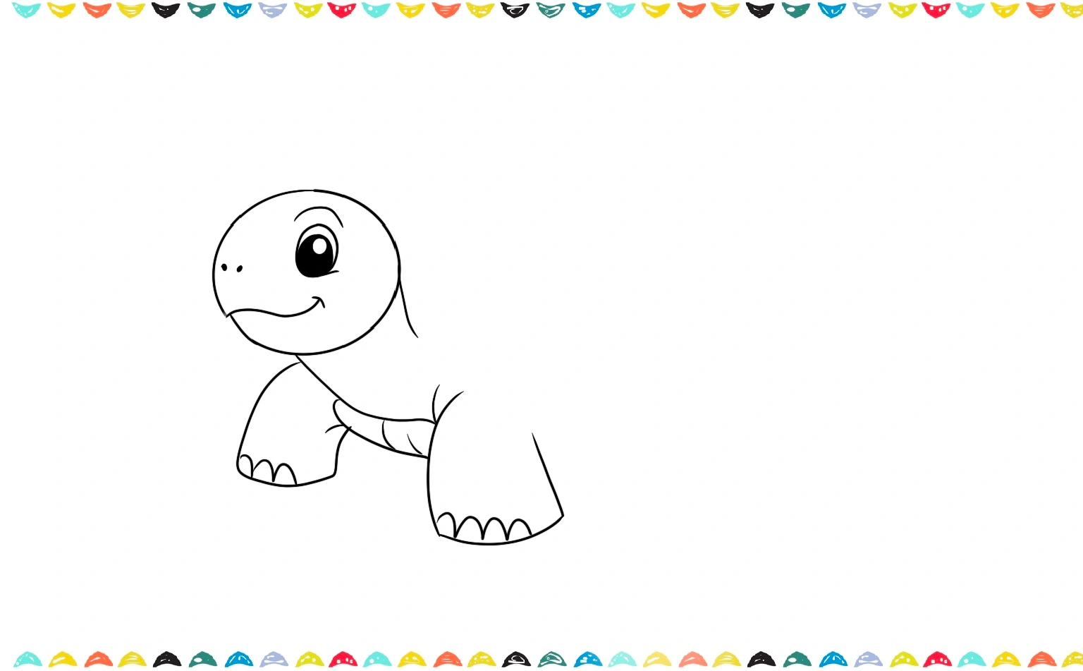 add the toes to the turtle's legs step 5 