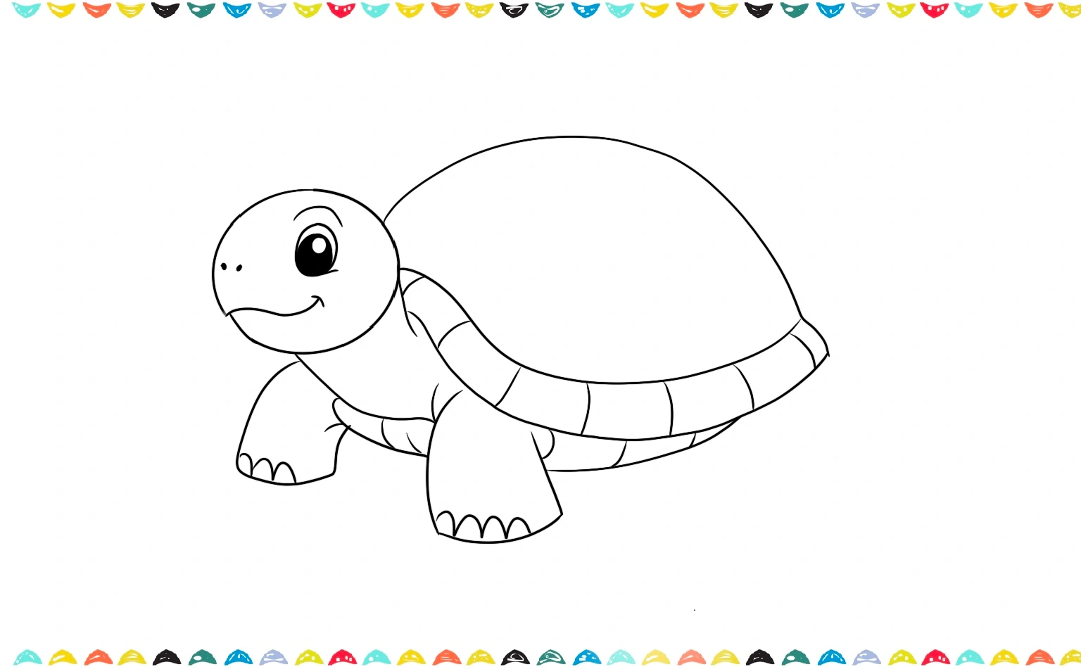 how to draw a turtle - decorate the shell step 7