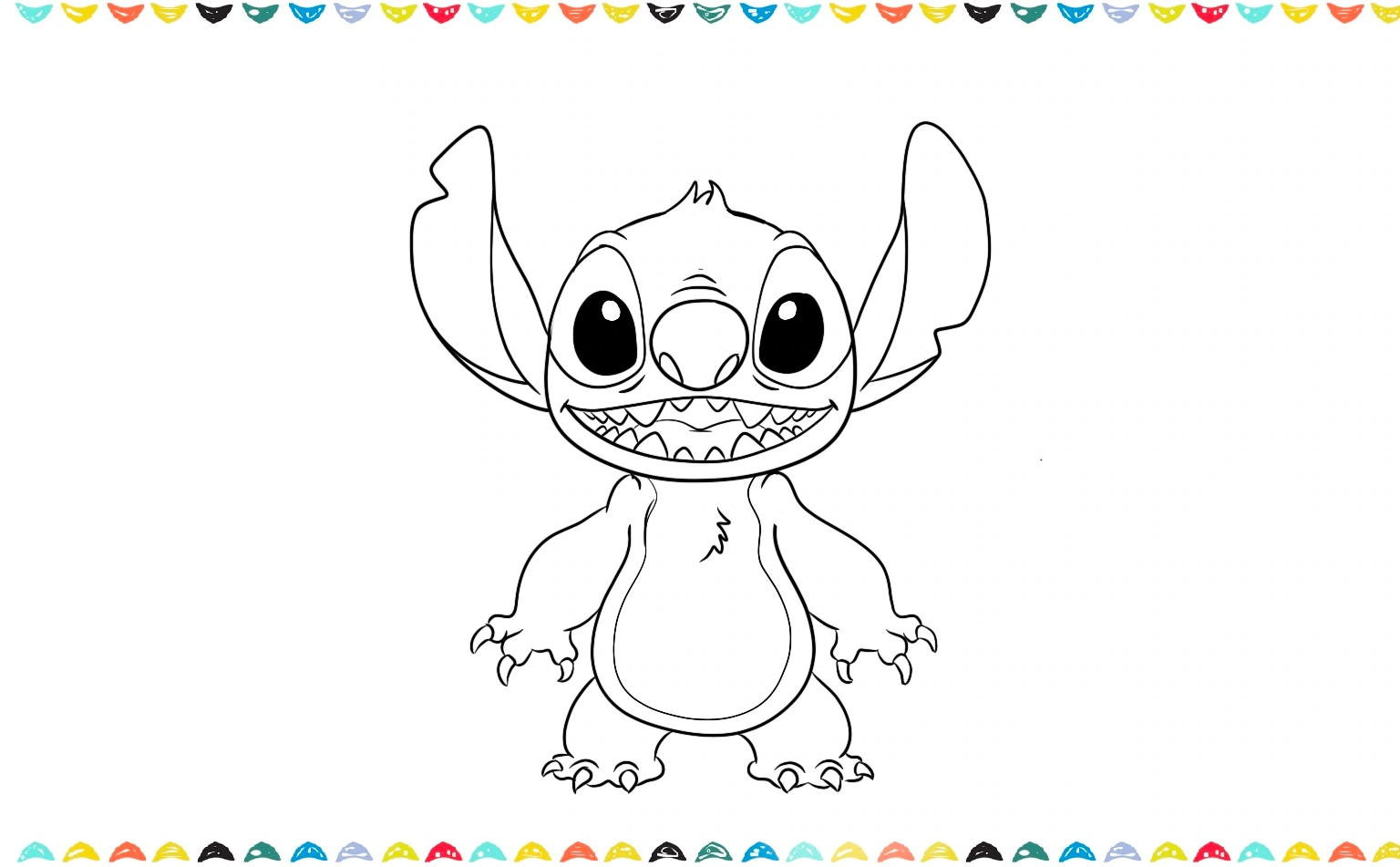 Outline the stitch drawing step 11