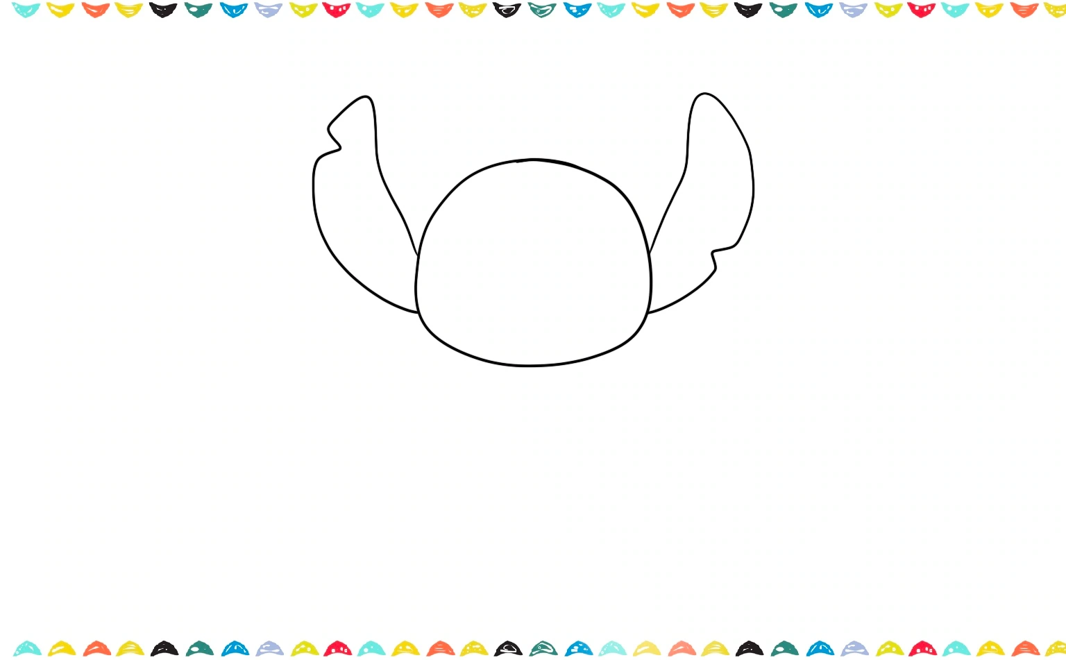 Add the ears to Stitch step 2
