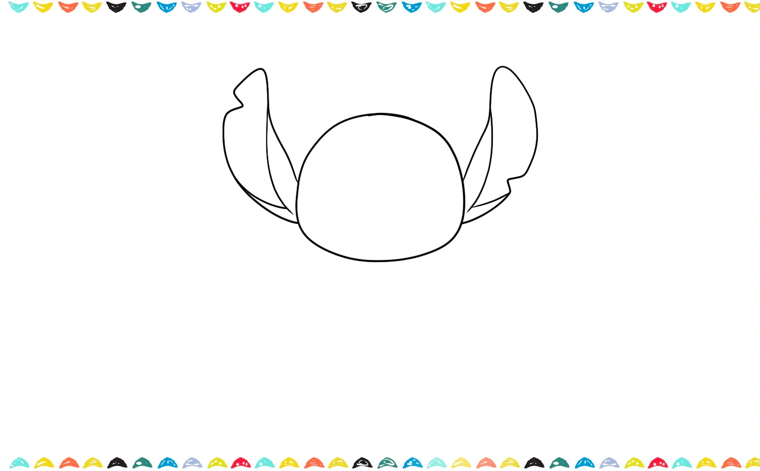 Sketch the ears details step 3