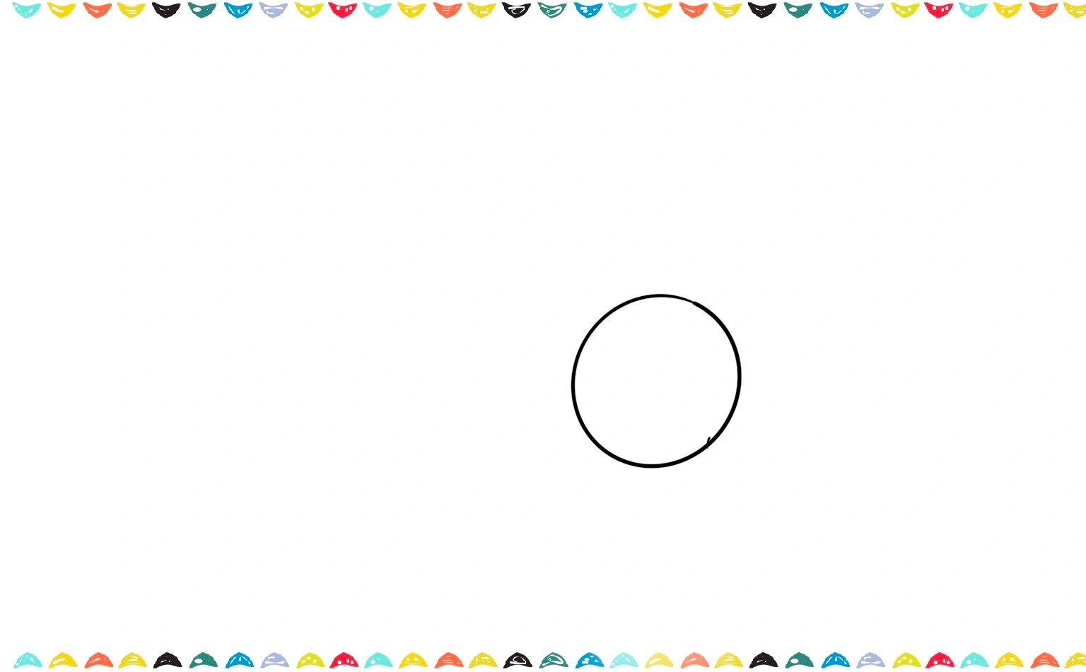 Draw a small circle for the bee's head that slightly overlaps the larger oval body shape step 1