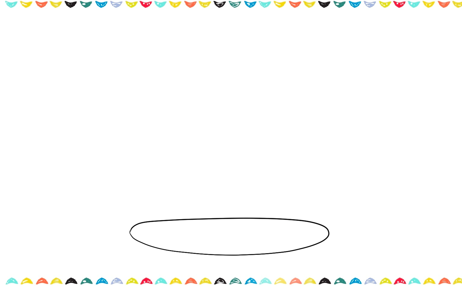 draw an oval at the bottom of the page for the plate of the cake step 1 