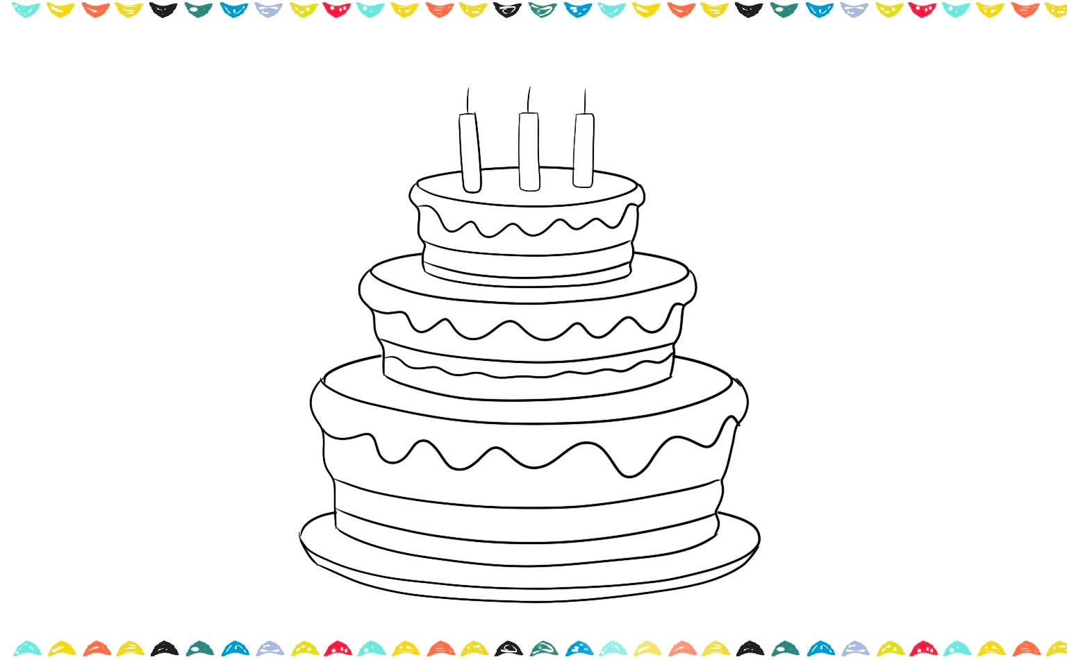 sketch candles on top of the cake sketch step 9