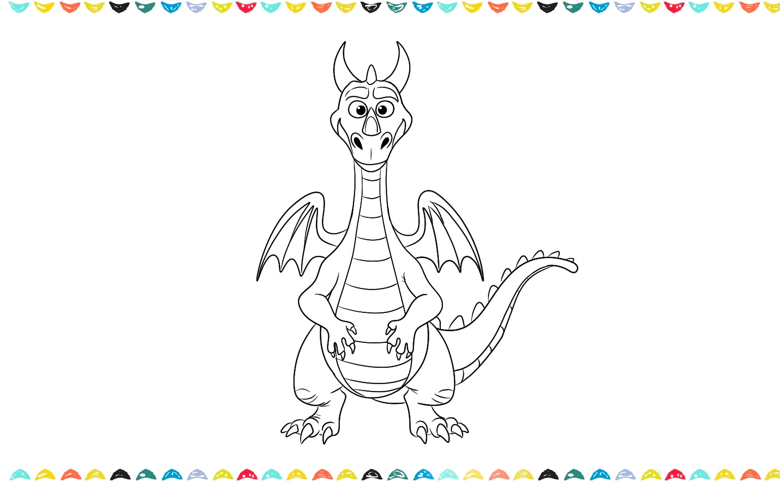 how to draw a cartoon dragon - add the tail step 10