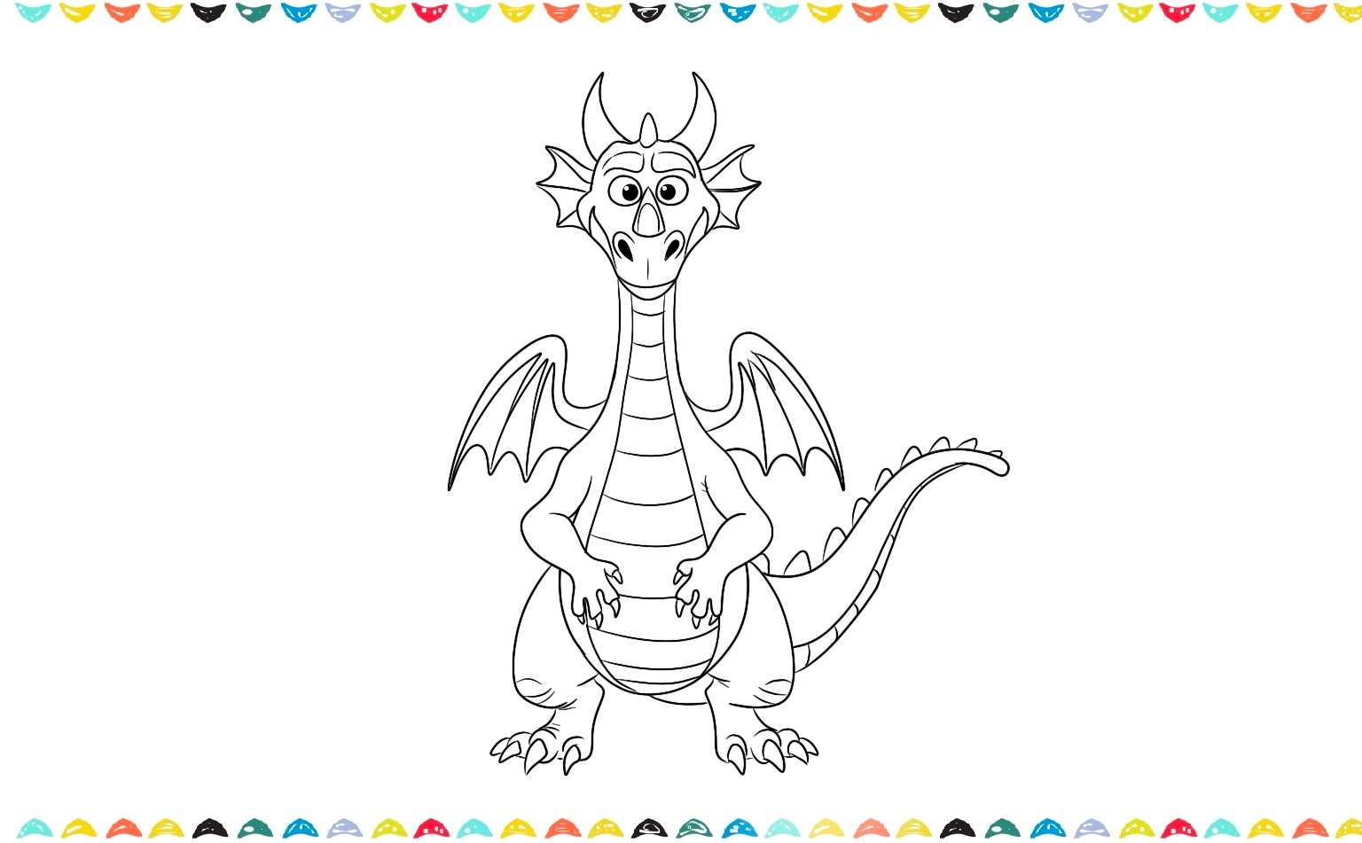 sketch cute little ear-like wings on the back of dragon's head step 11