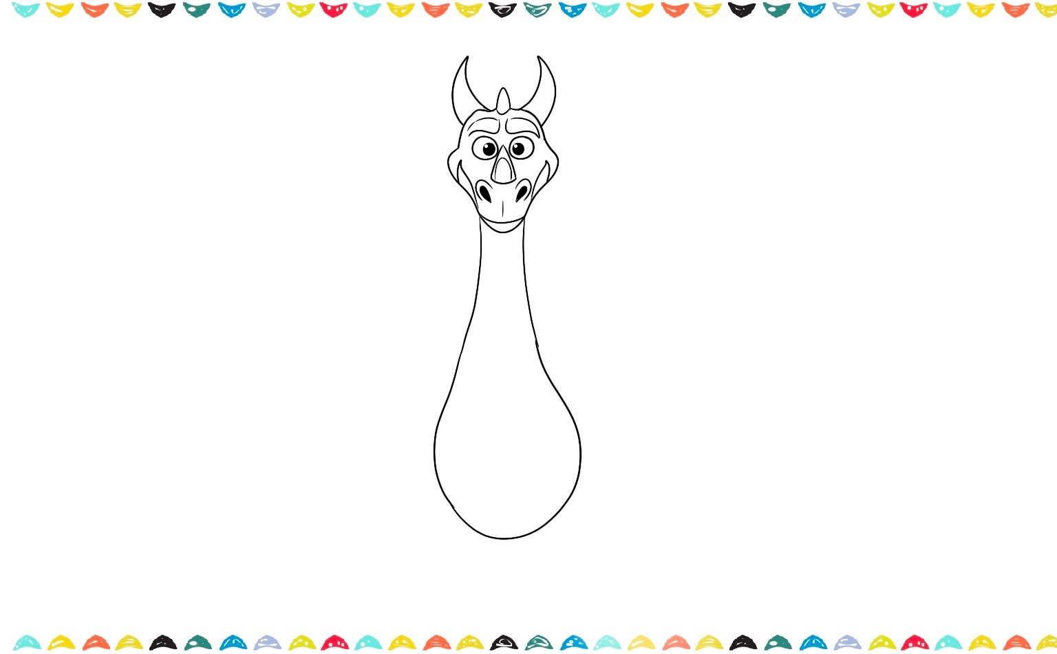 Sketch the Neck and Body of the dragon step 5 