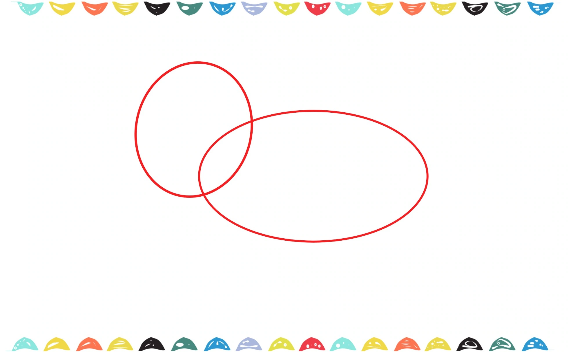 sketch two ovals for the head and the body of the cow drawing step 1 