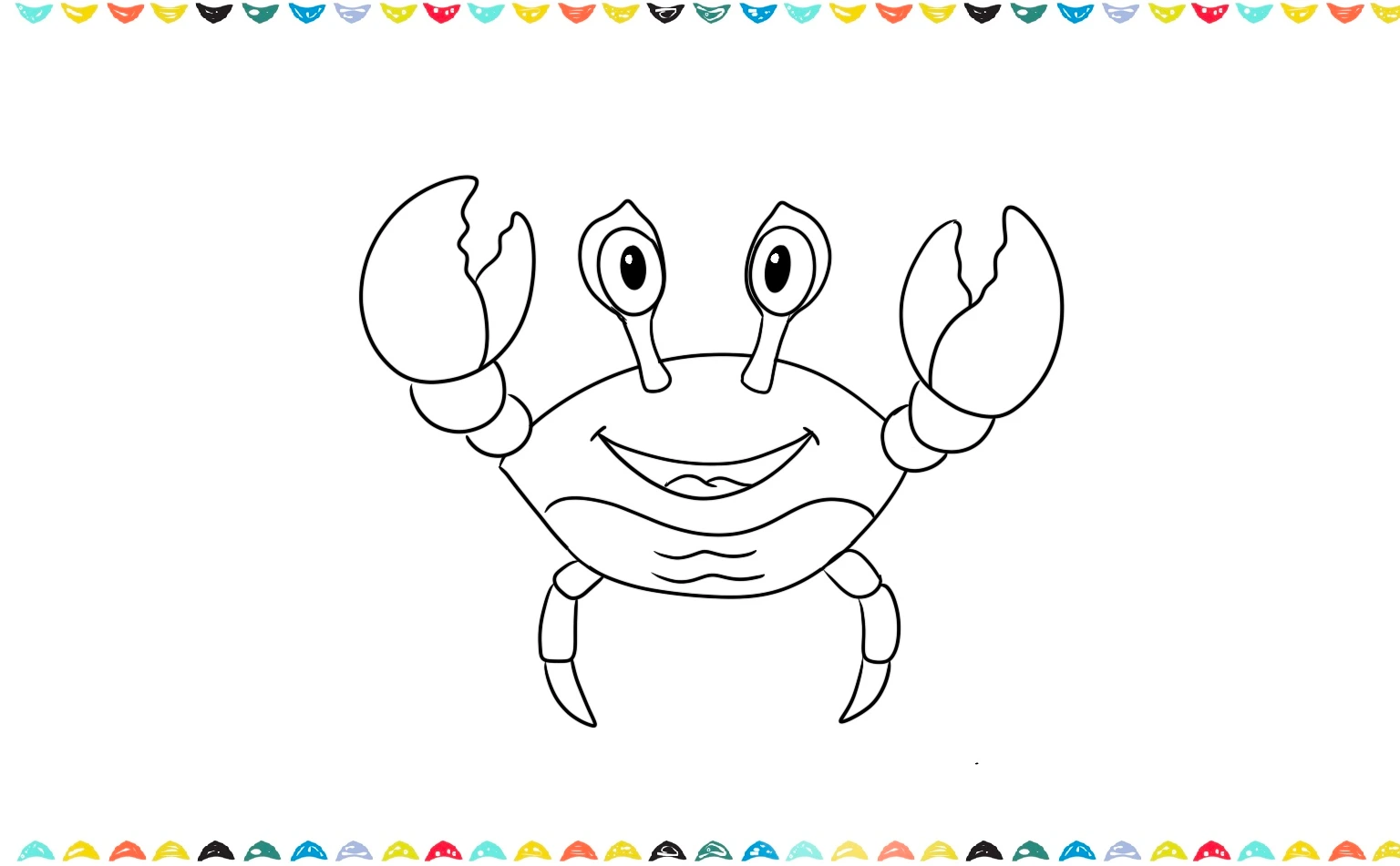 add two legs to the to the side view of the crab drawing step 9