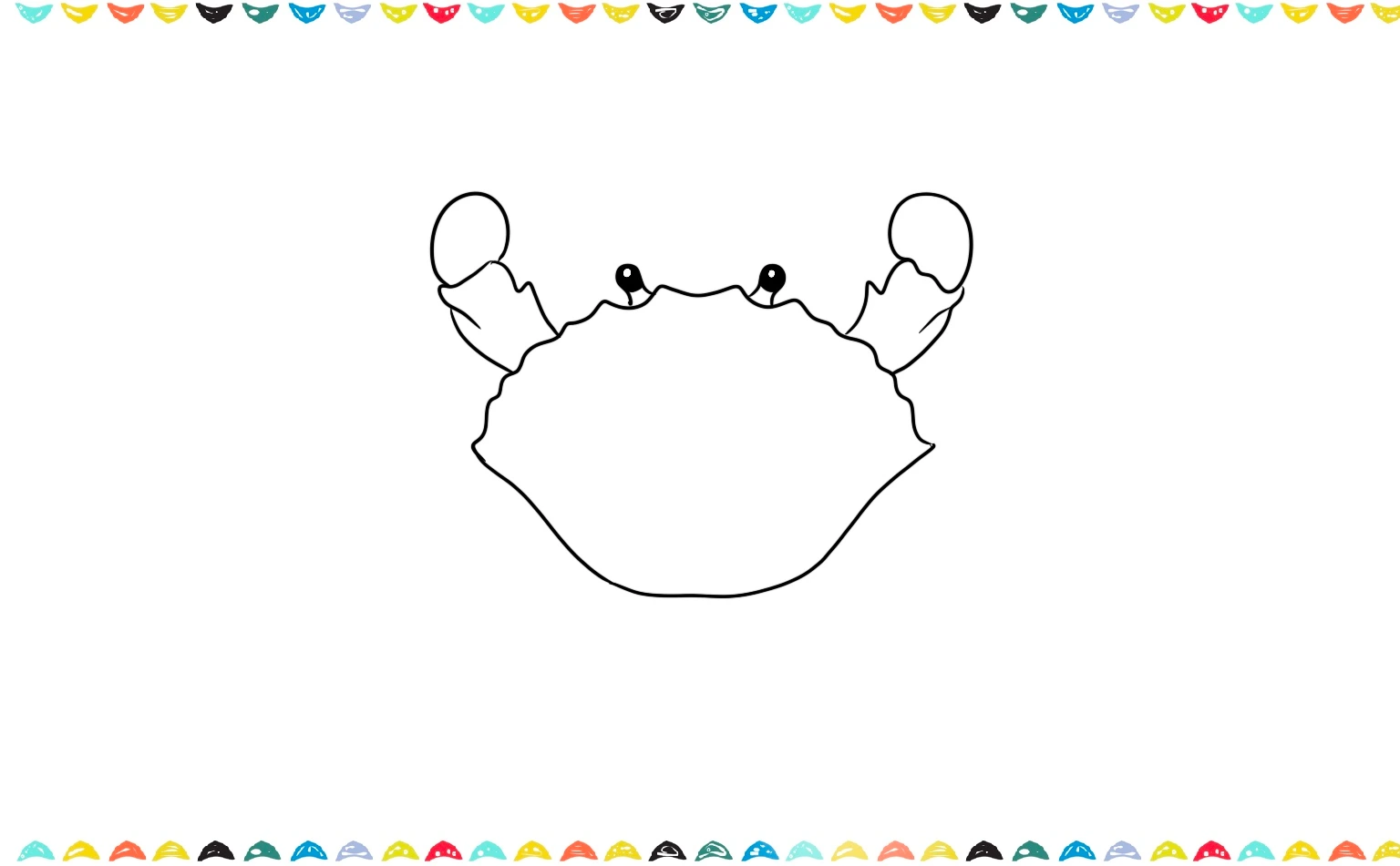 How to draw a crab from the top: detailing the large arms on both sides step 5