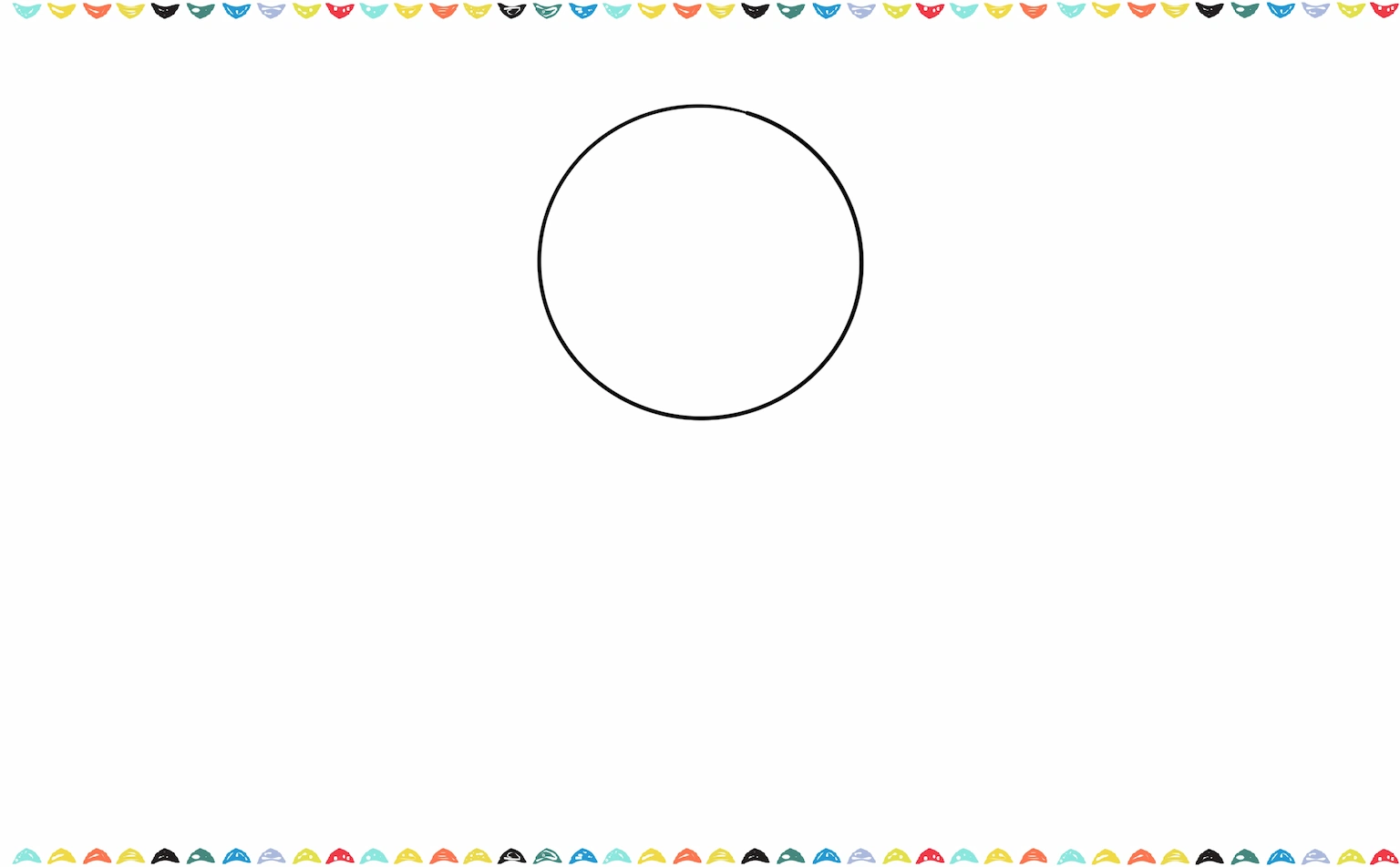 draw an oval for the teddy bear's head step 1