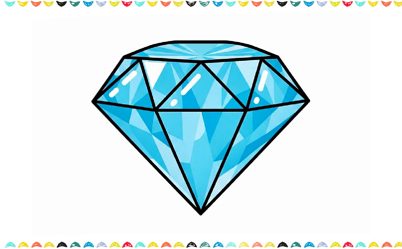 how to draw a diamond finished diamond sketch step 7