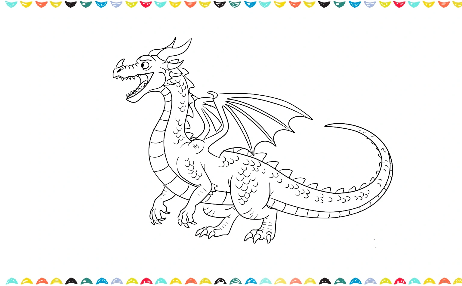 how to draw a fire breathing dragon - add texture and details step 11