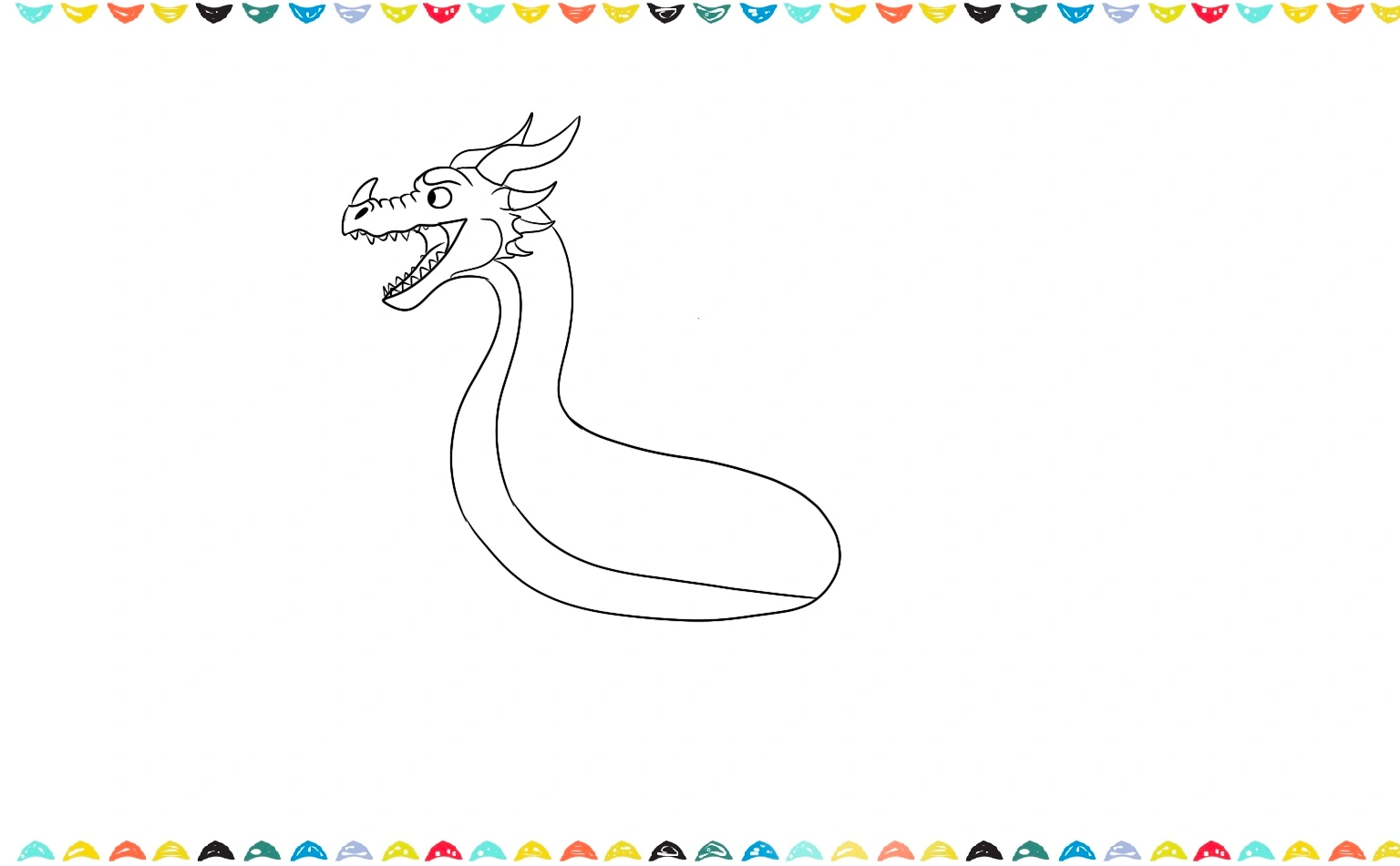 add the body to the dragon sketch step 5