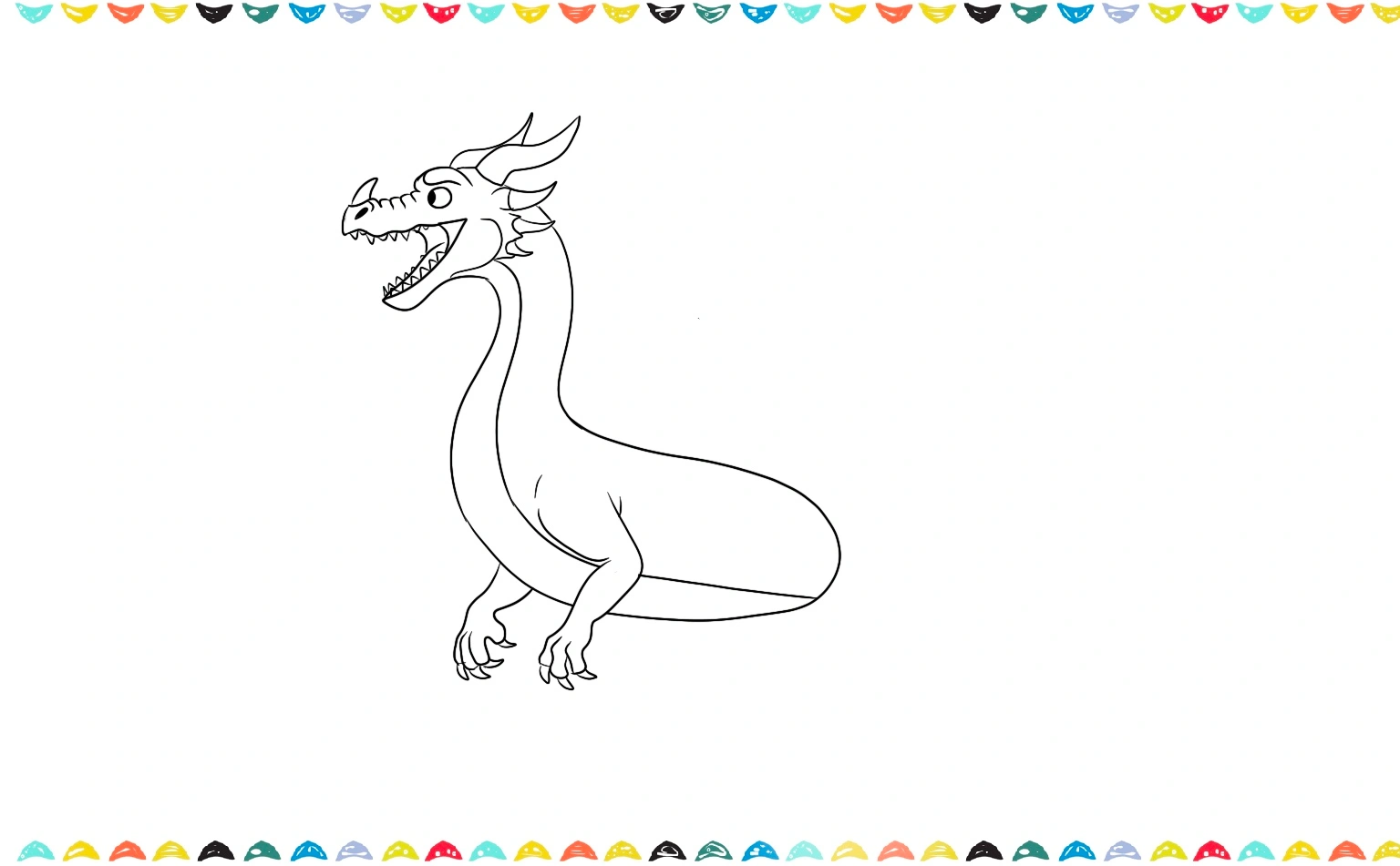 sketch the fire breathing dragon's front legs and claws step 6