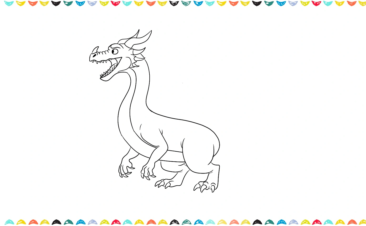 draw fire breathing dragon's back legs step 7