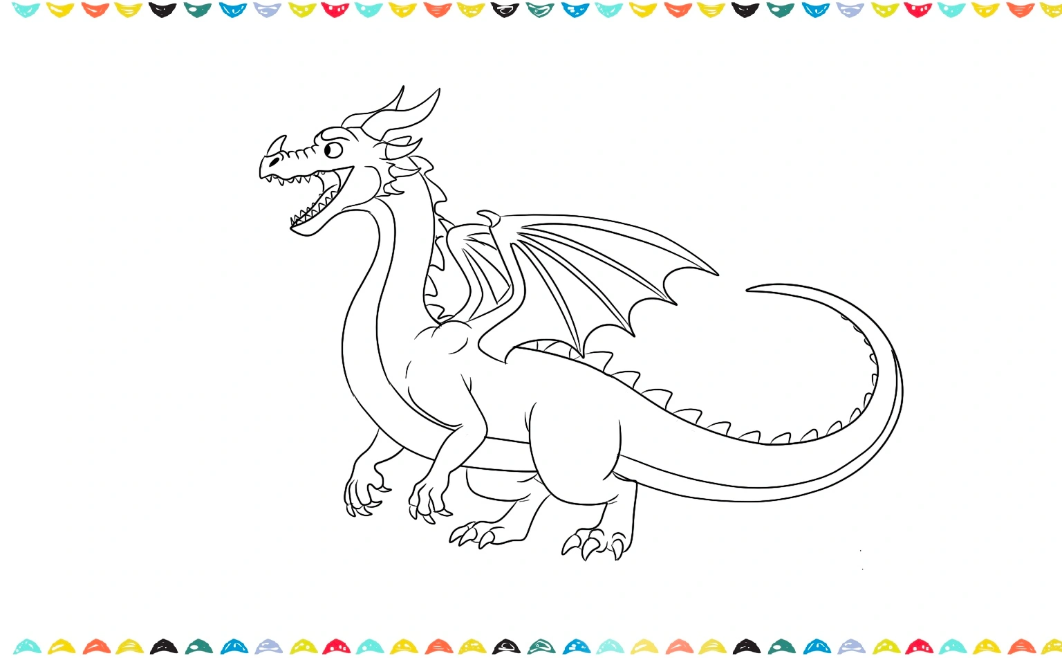 sketch fire breathing dragon's tail step 9
