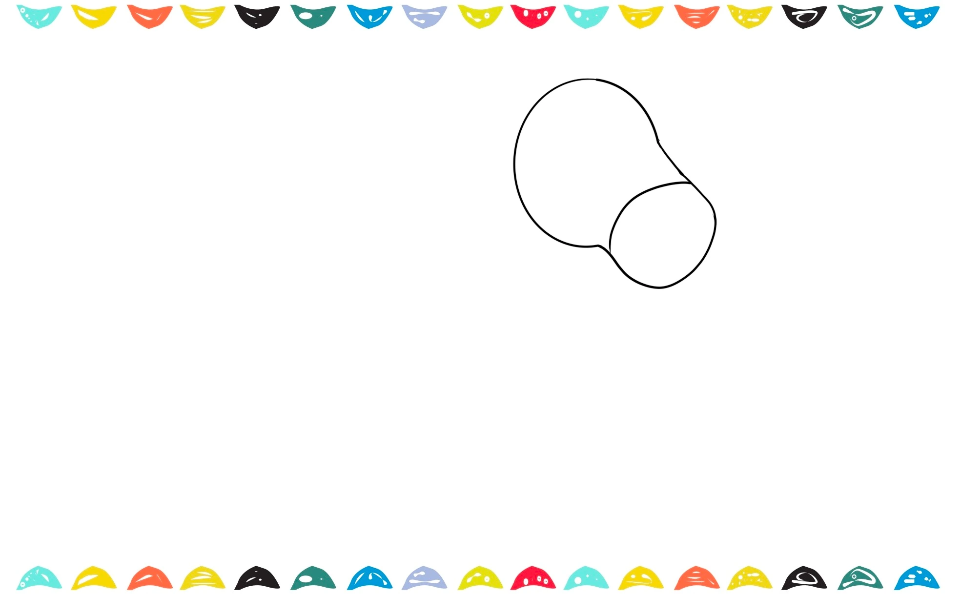 drawing the horse head add the muzzle Step 2