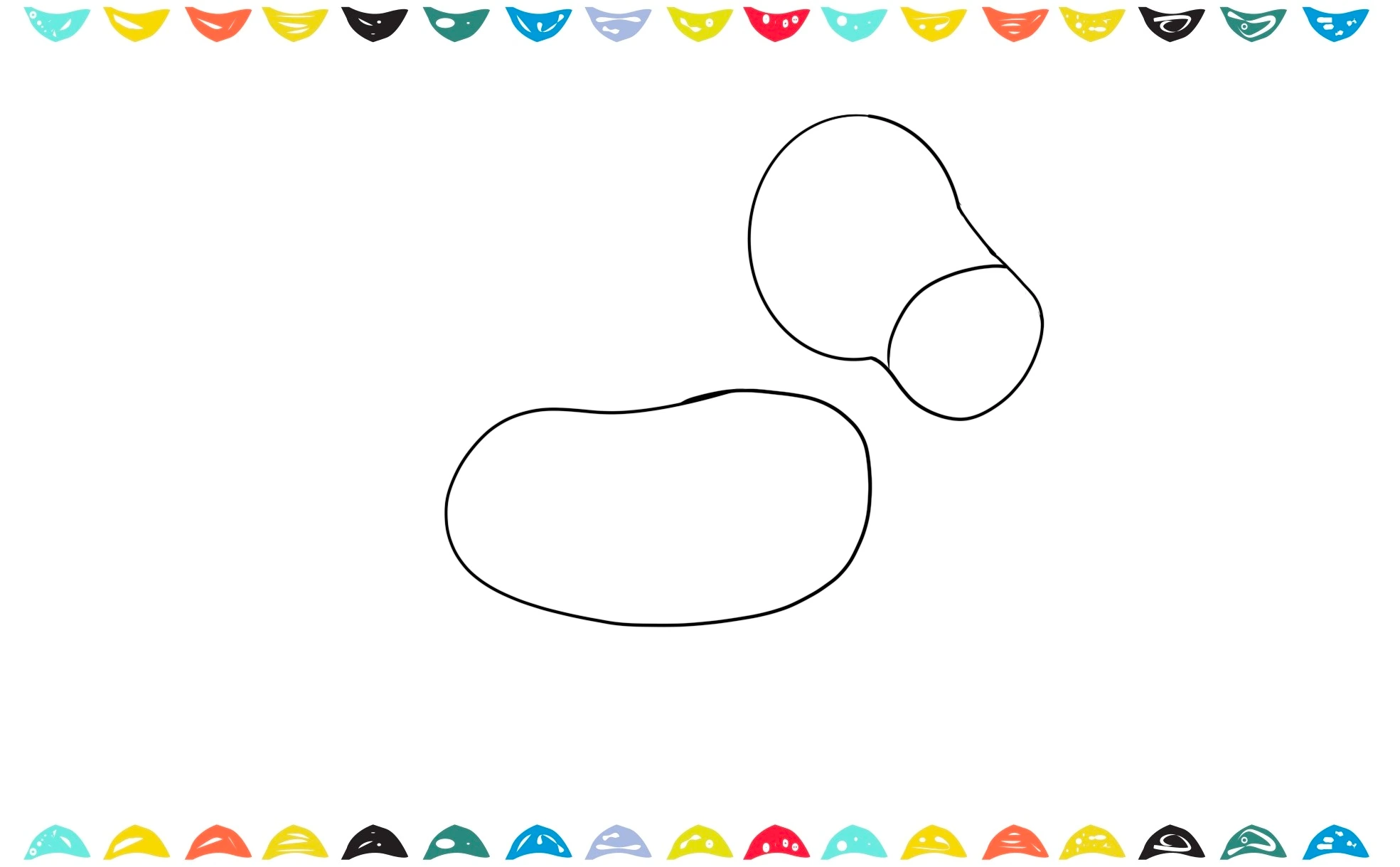 sketch another big oval for the body of the horse step 3