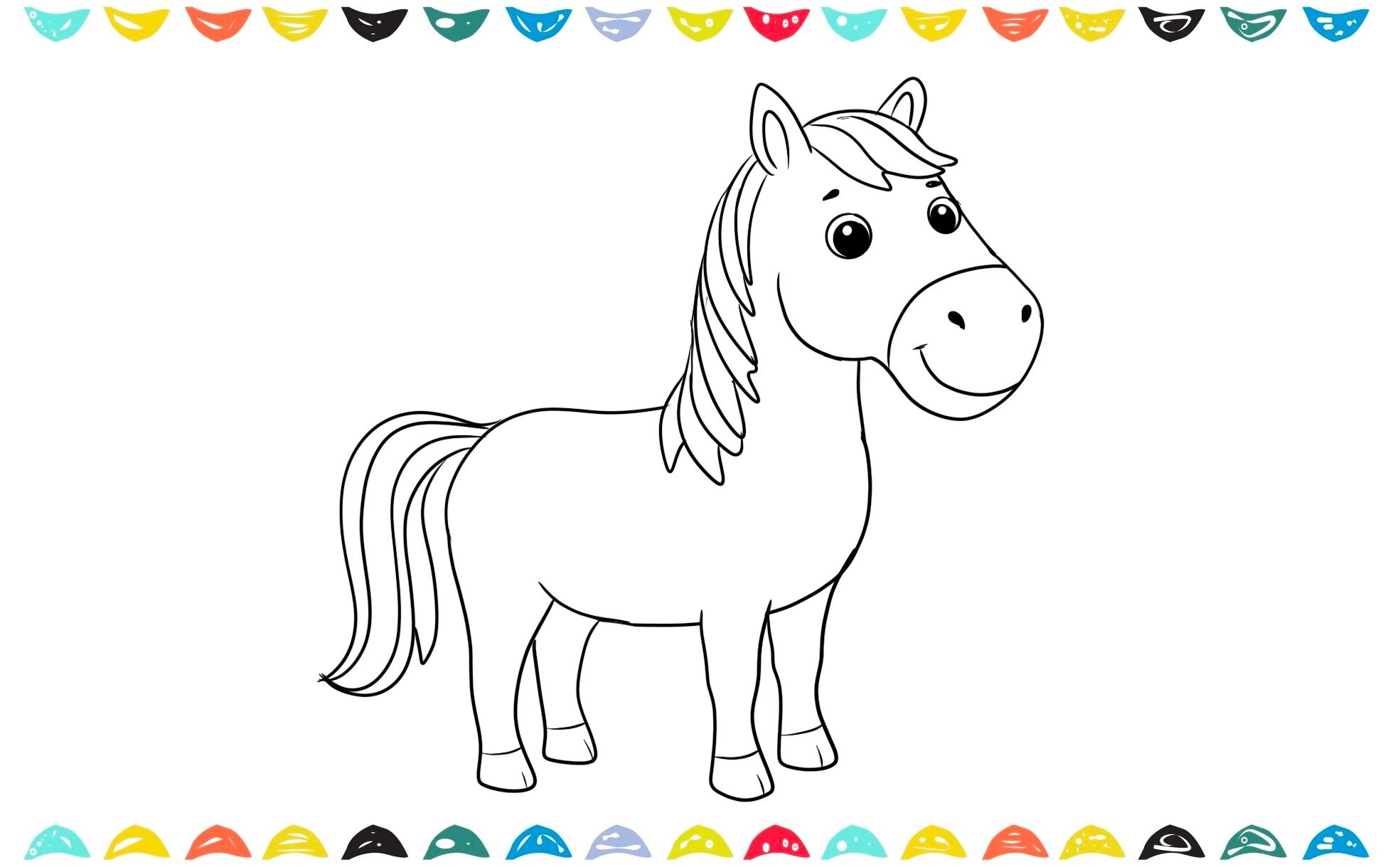 how to draw a horse - add facial features step 8