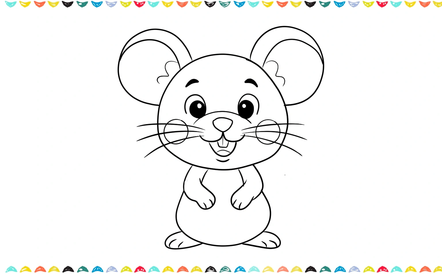 add the feet and toes to our mouse drawing step 12