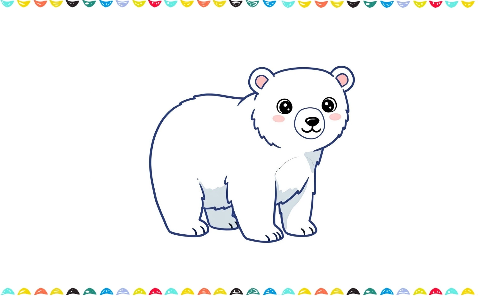 step 7 how to draw a polar bear easy