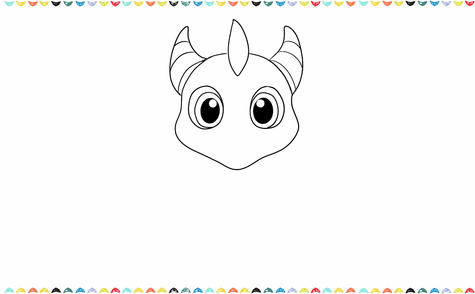 sketch the simple dragon's eyes step 4