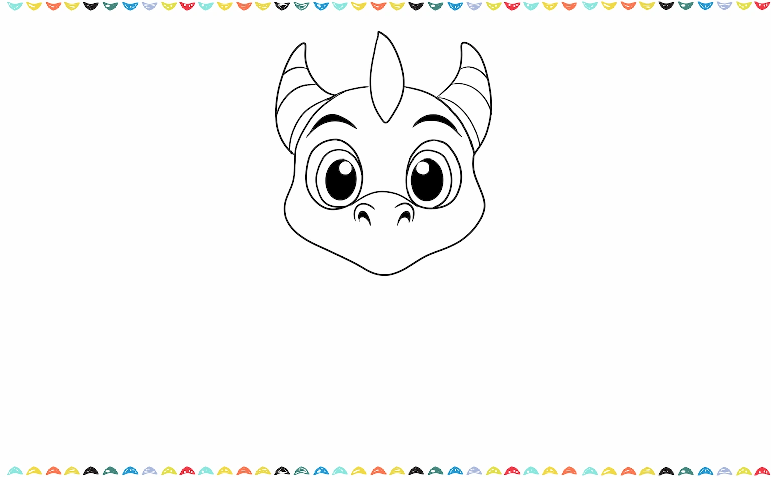 how to draw a simple dragon add nostrils step 6