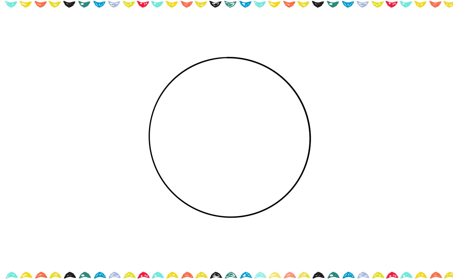draw a circle for the outline of the soccer ball step 1