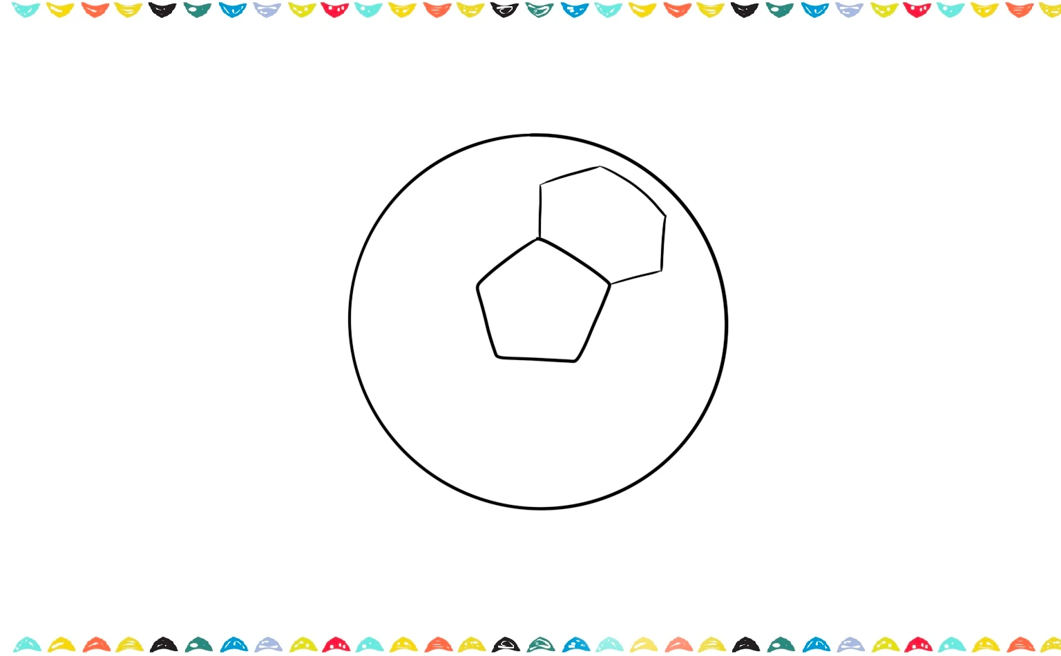sketch a hexagon pattern for the ball design Step 3