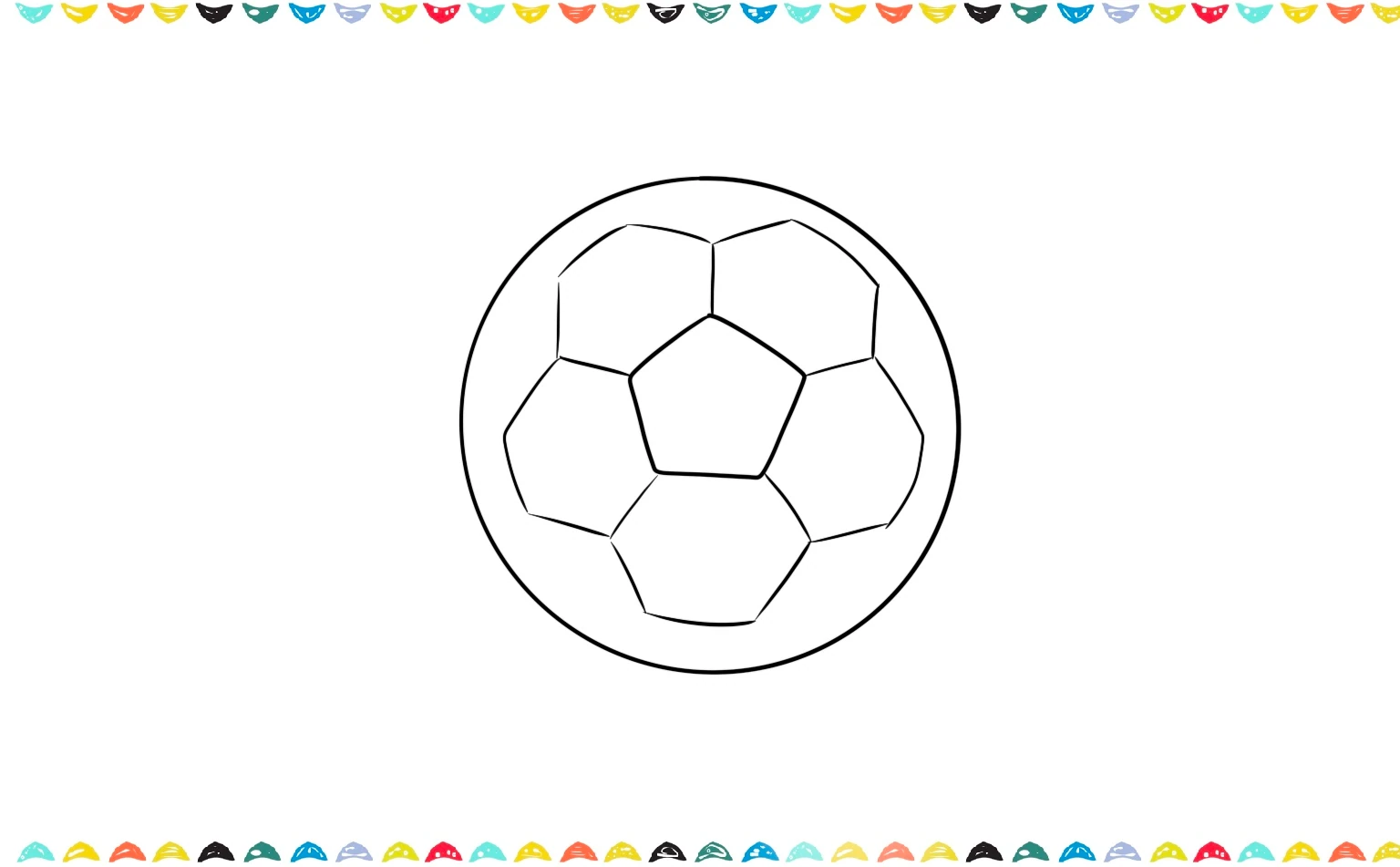 add more hexagon for a simple soccer ball pattern Step 4