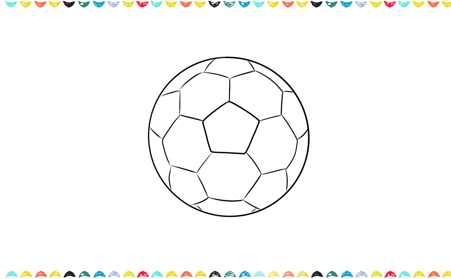 finish the classic look soccer ball design Step 5