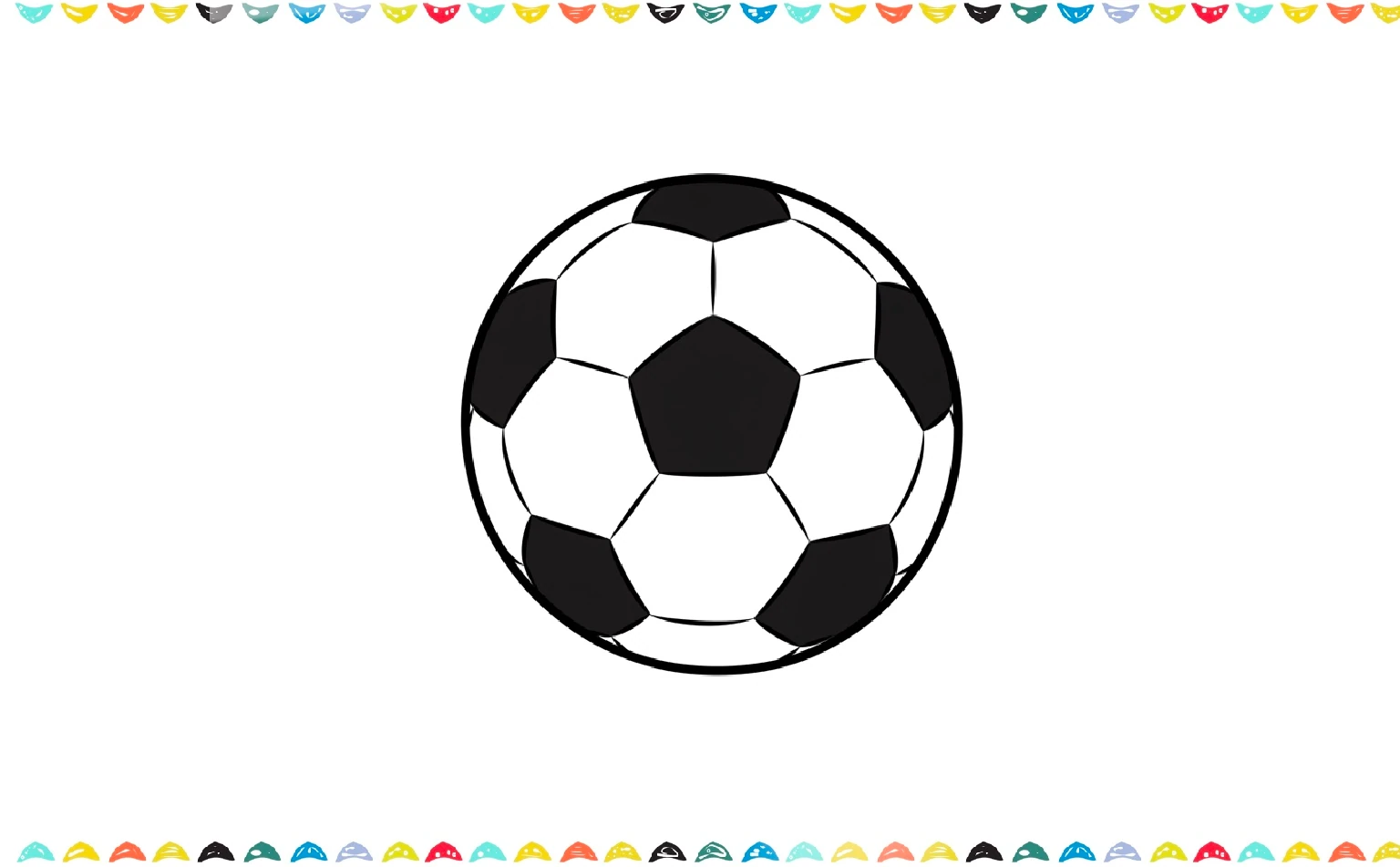 how to draw a soccer ball - color the soccer ball drawing Step 7