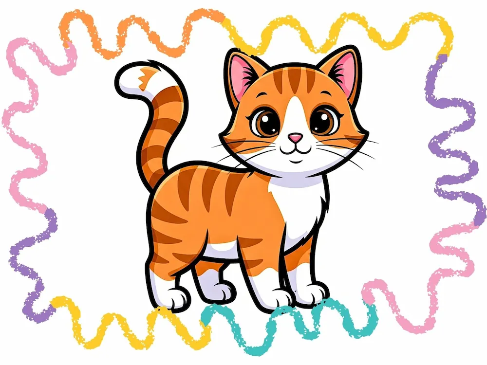 how to draw a cartoon cat featured image