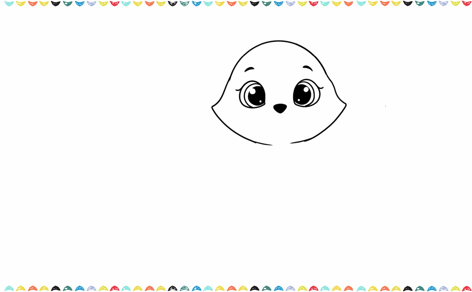 add two eyebrows above the big oval eyes step 4