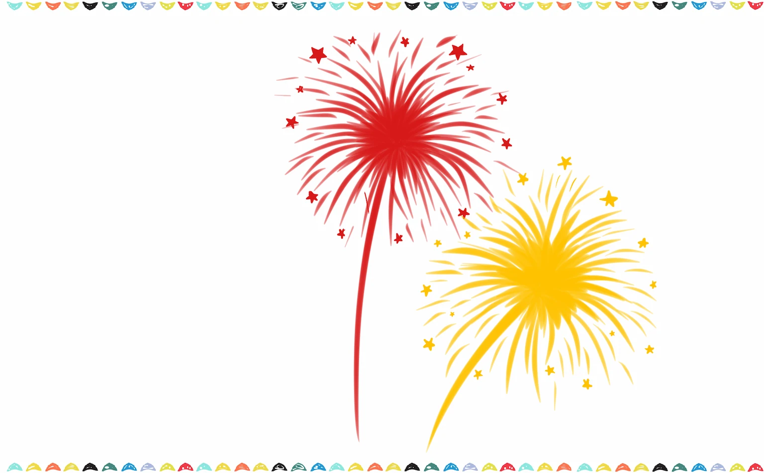 add another firework in a different color and size step 6 