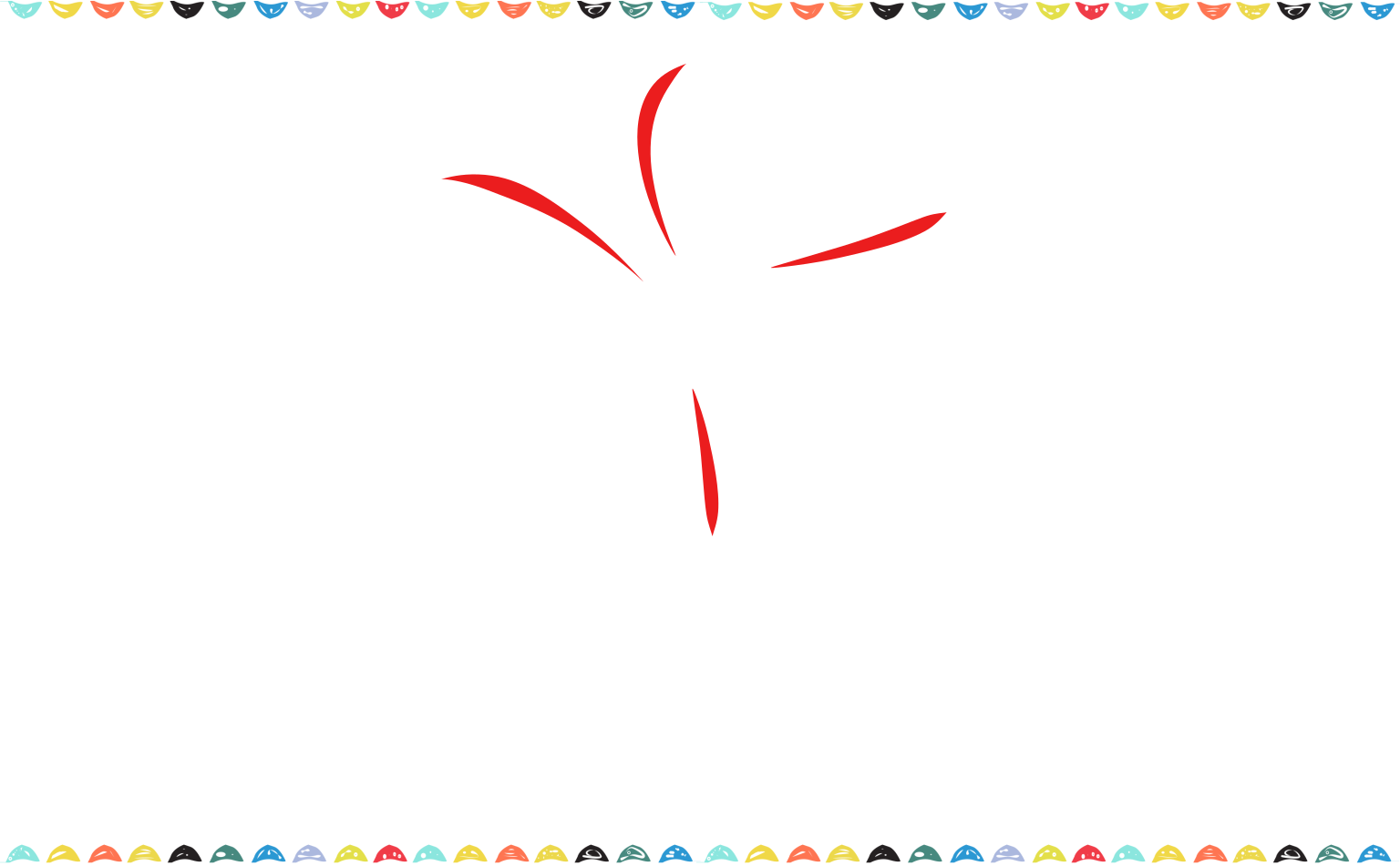 draw four long banana shape firework burst lines step 2