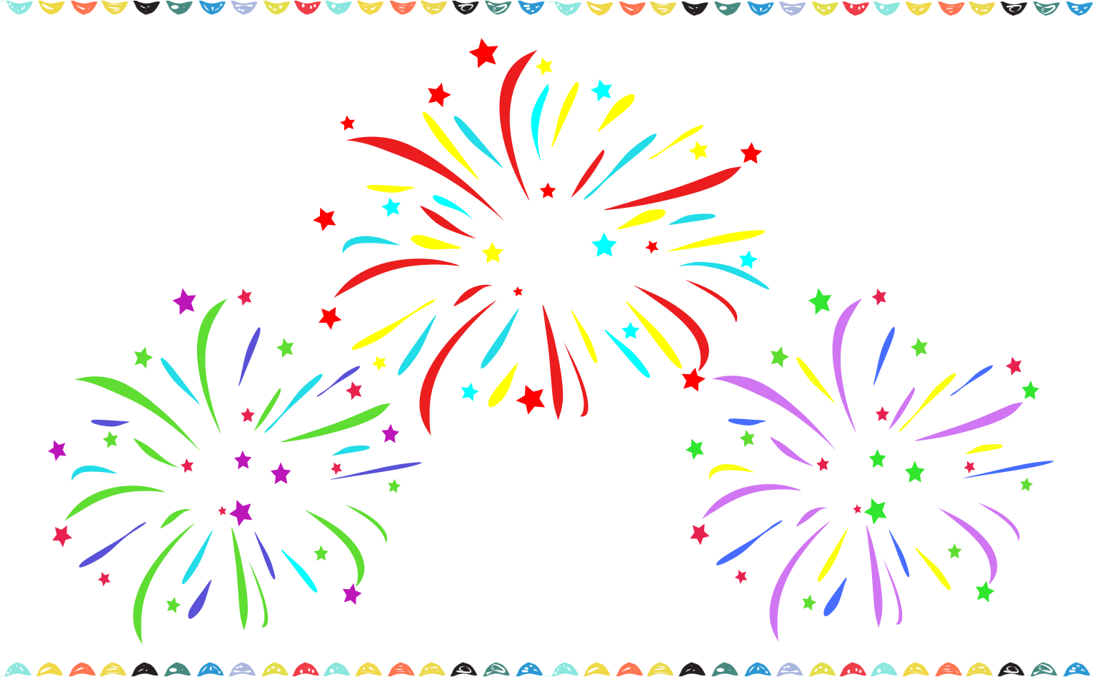 how to draw fireworks step by step finished colored drawing 