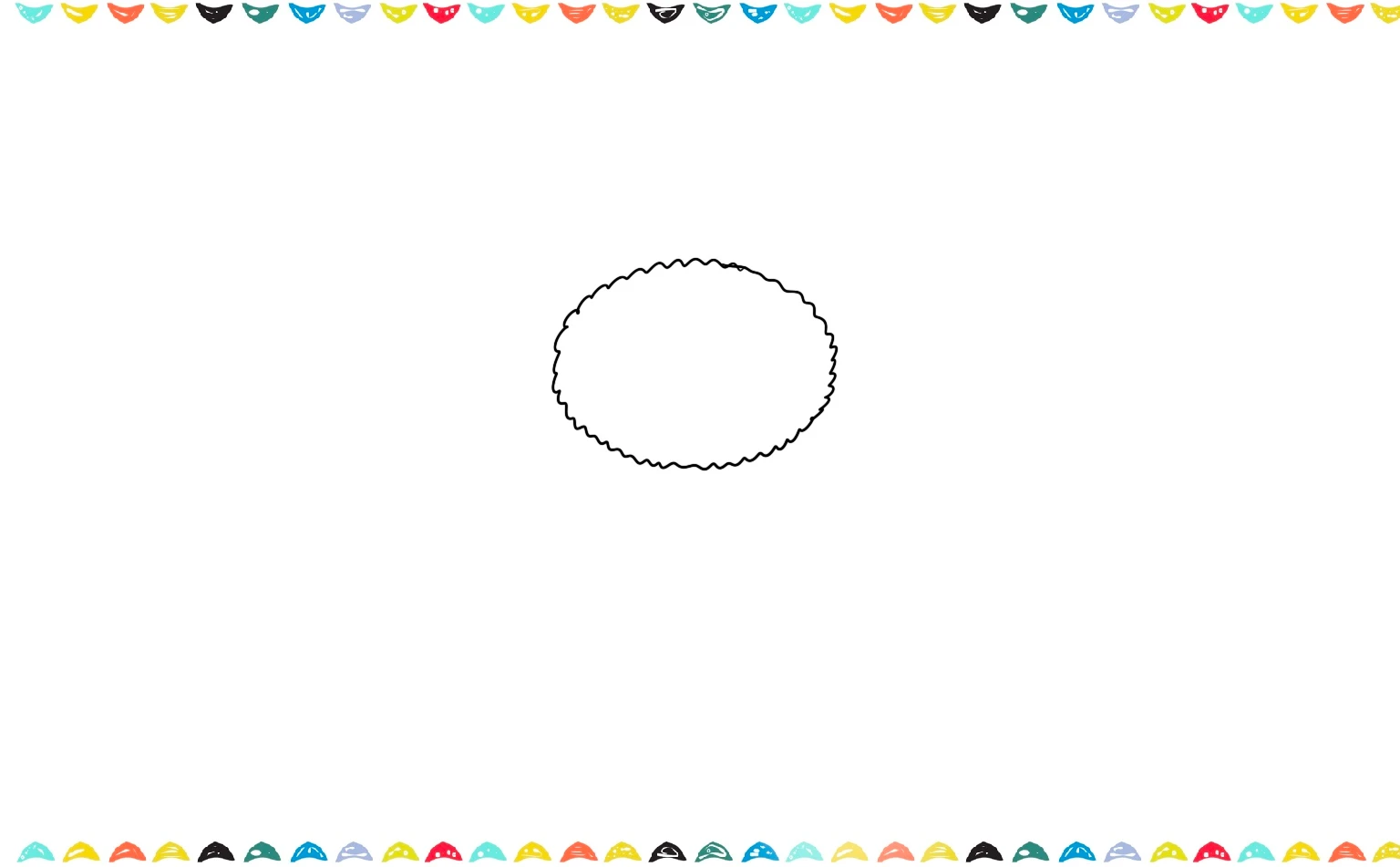 A step-by-step guide on how to draw Labubu's head shape step 1
