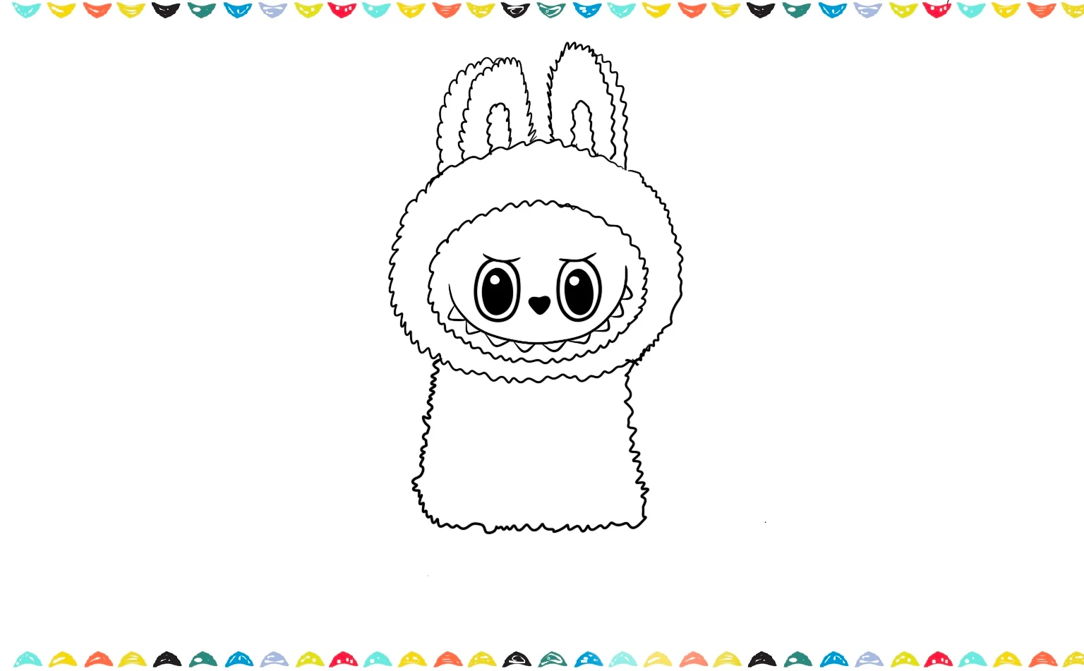 add the body of Labubu under the head step 9