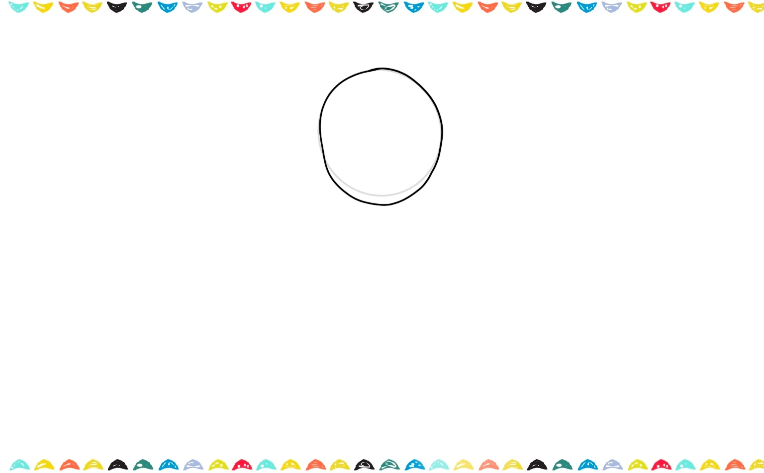 sketch the head shape for the Lilo drawing step 2