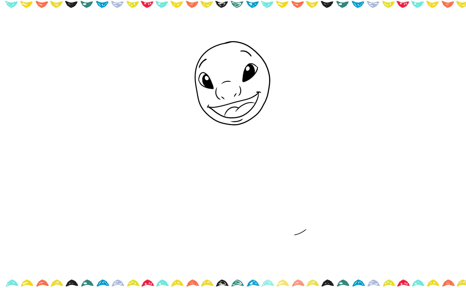A visual guide on how to draw Lilo's cute smile on her face step 5