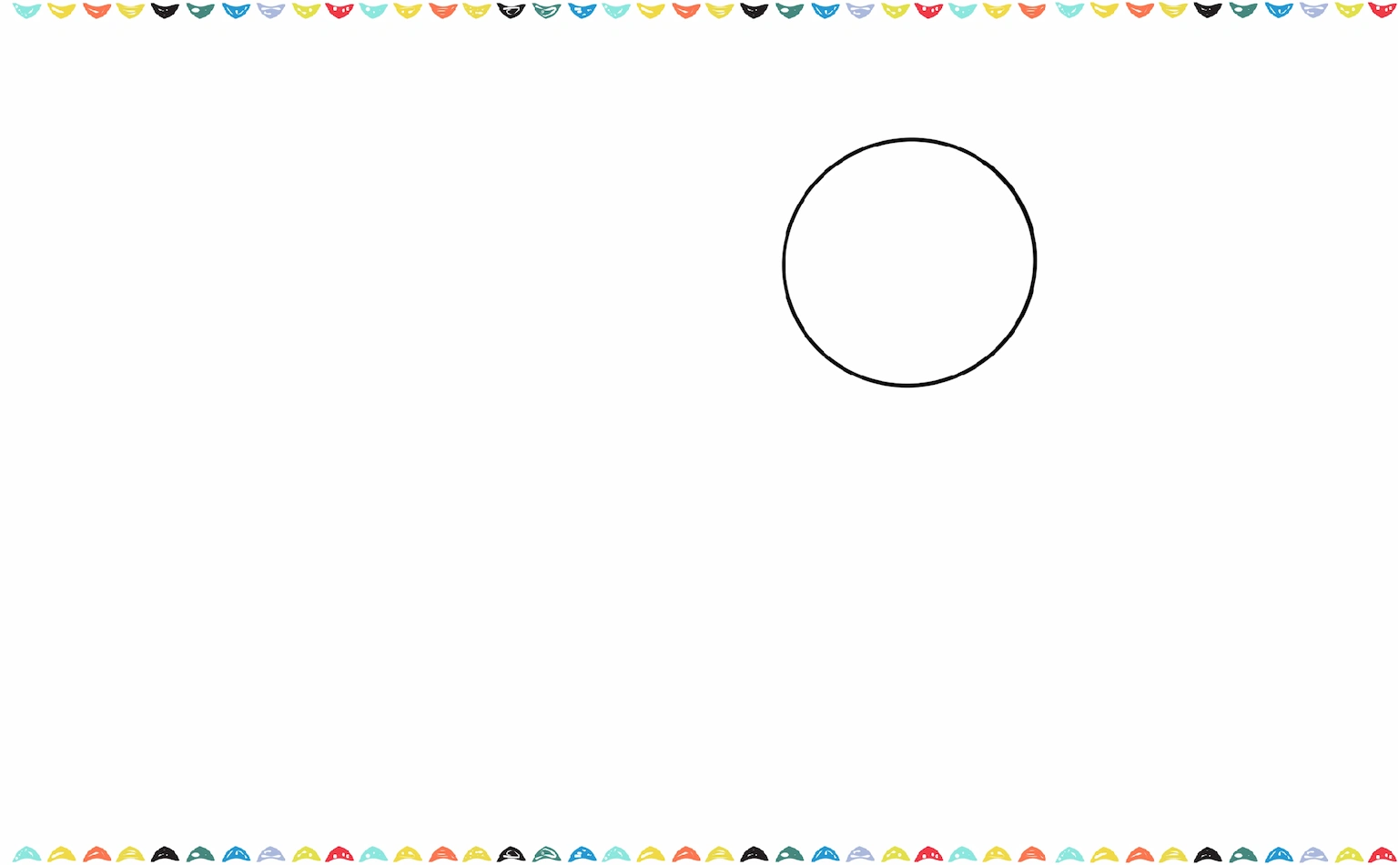 sketch an oval for the polar bear's head shape step 1