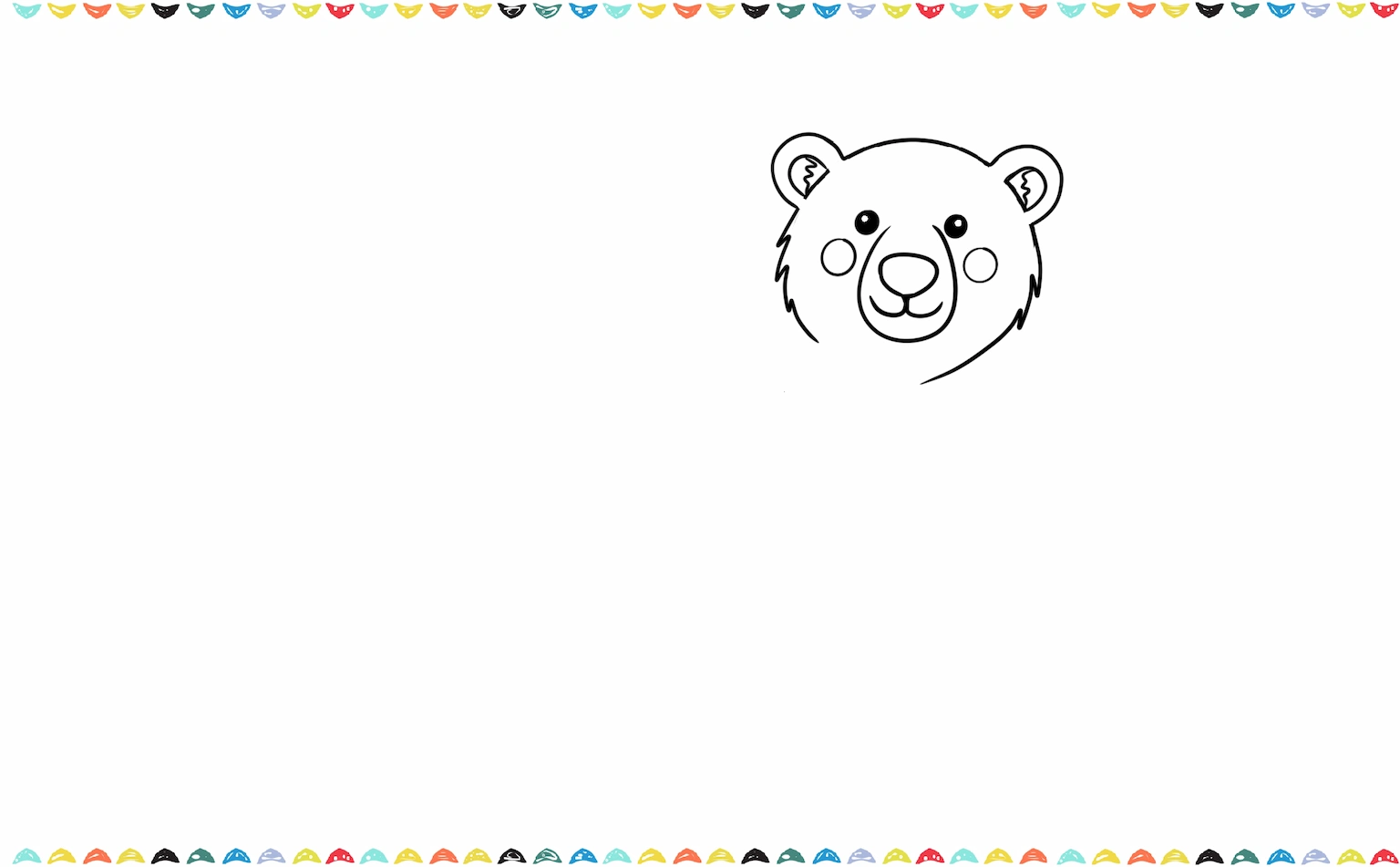 Add bear's shiny eyes and cute cheeks step 5 