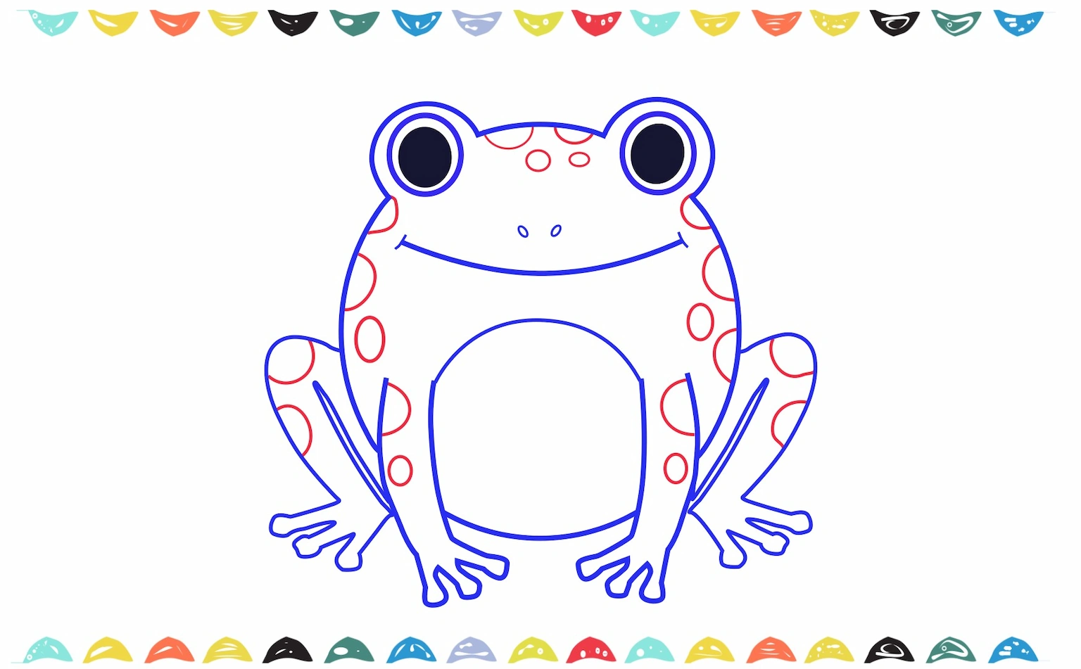 Adding realistic skin texture and small spots to the frog drawing for detail step 10