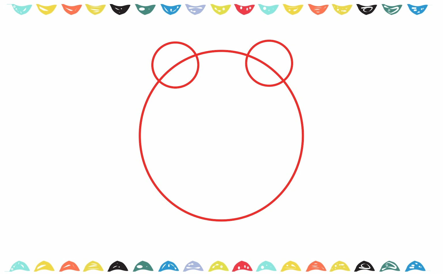Refining the frog's body shape and sketching two prominent eyes, learn to draw a frog step 2
