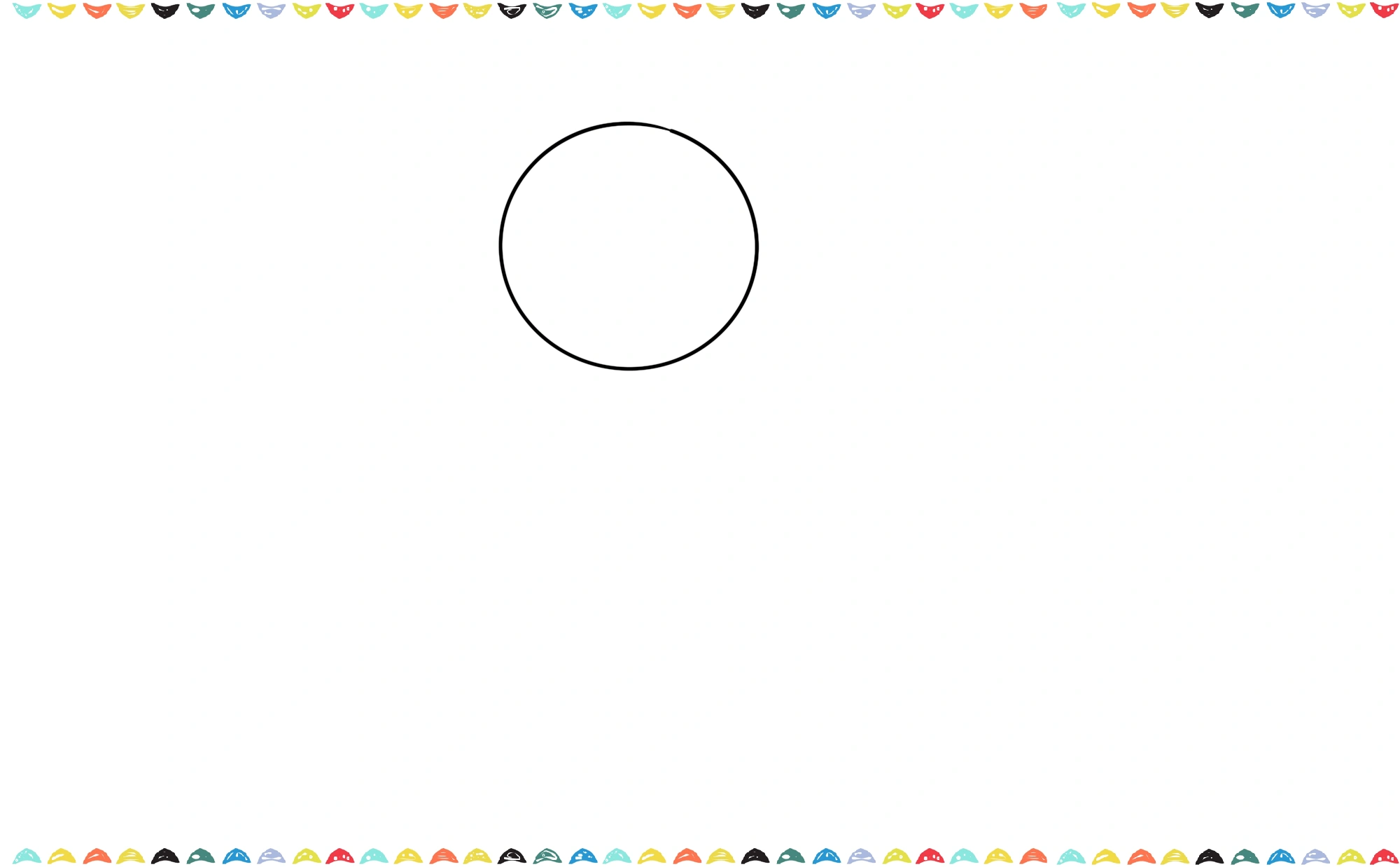 Sketch a simple oval shape is on a blank sheet of paper with light pencil lines step 1